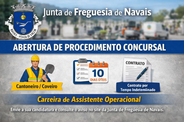 Abertura Procedimento Concursal para Cantoneiro/Coveiro